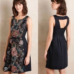 Anthropologie embroidered dress